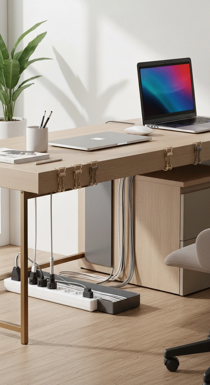 ideas for cable management in small office spaces