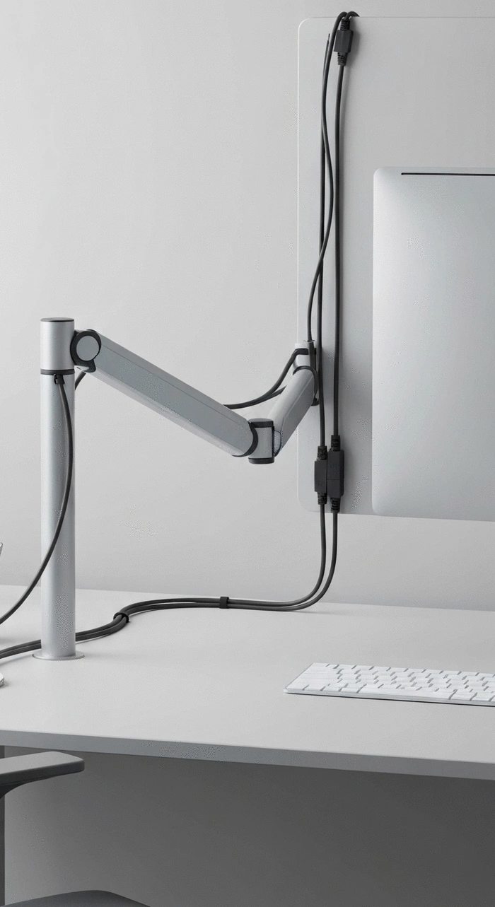 monitor arm accessories for better cable management